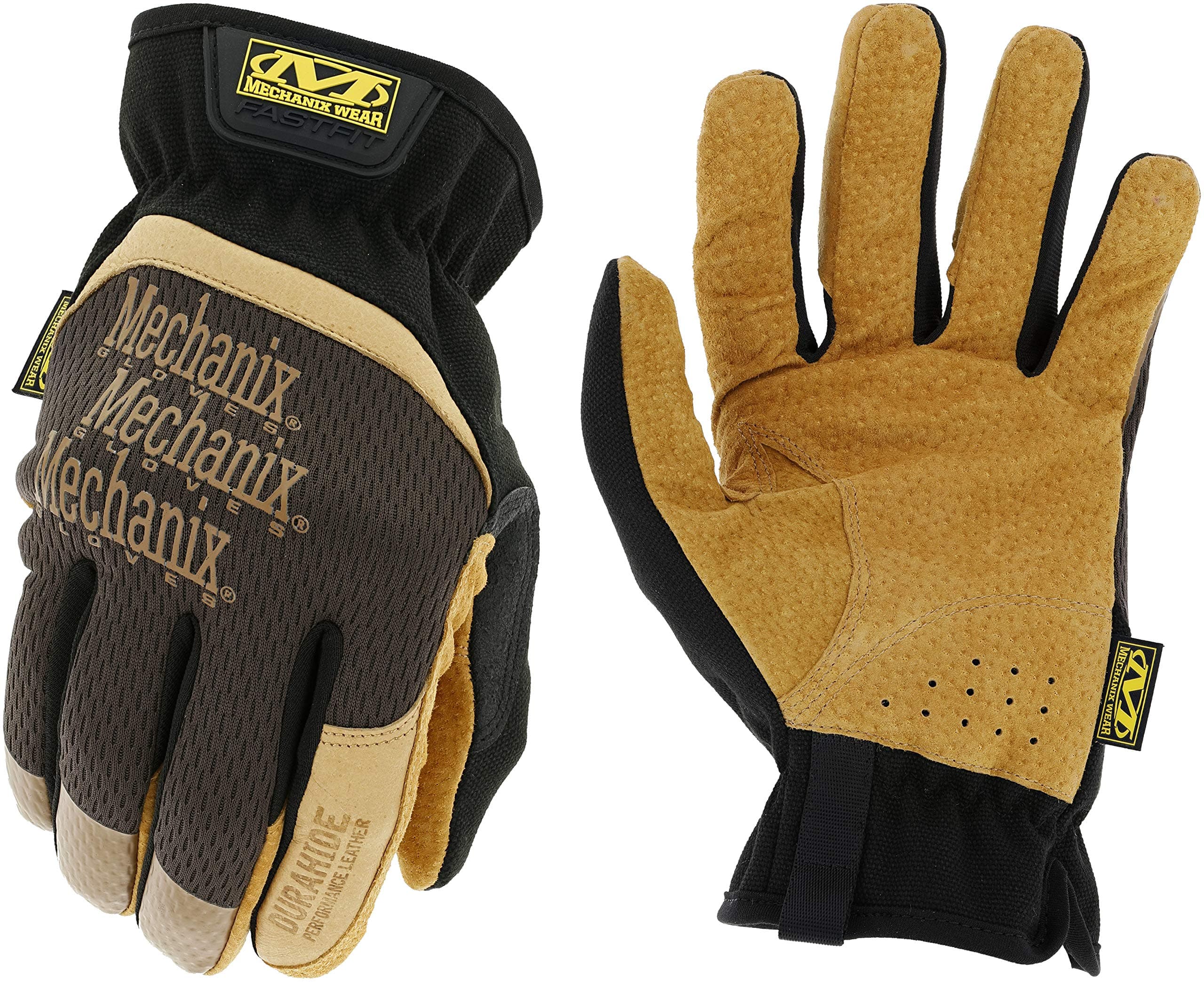 Mechanix Wear Durahide Leather FastFit Work Gloves (Brown, Medium)