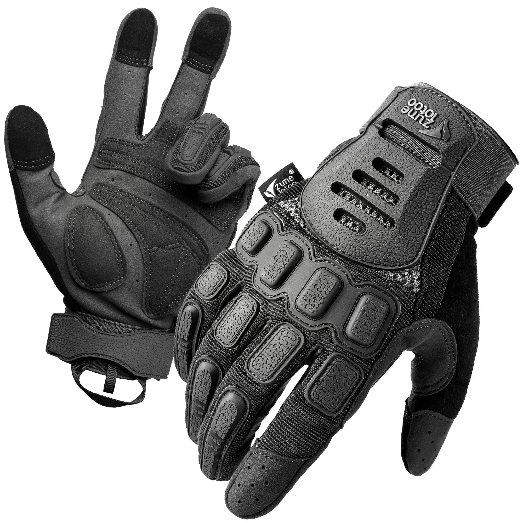 ZUNE LOTOO Men's Touchscreen Tactical Gloves with TPR Protection for Motorcycle Airsoft Paintball