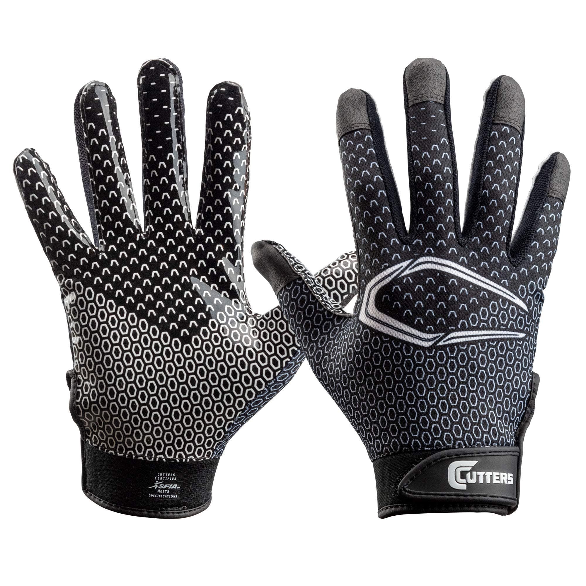 CUTTERS Game Day Receiver Gloves Youth S/M Black