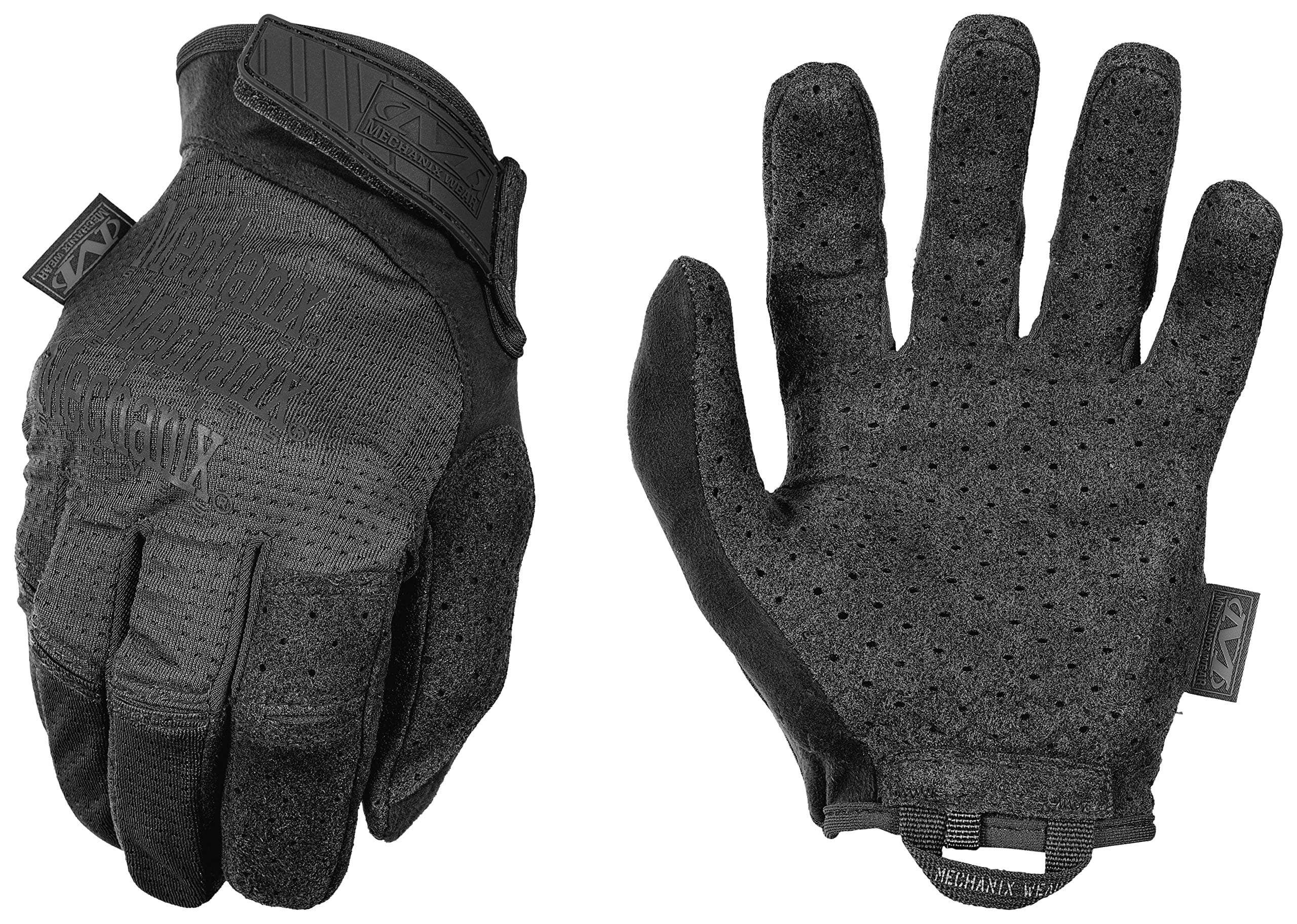 Mechanix Wear Tactical Vent Gloves, Touch Capable, High Dexterity, Airsoft, Paintball, Field Work, Men's Black Large