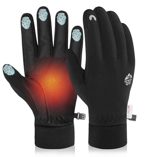 RIGWARL Winter Gloves for Men & Women -10°F 3M Thinsulate Waterproof (Black, XXL)