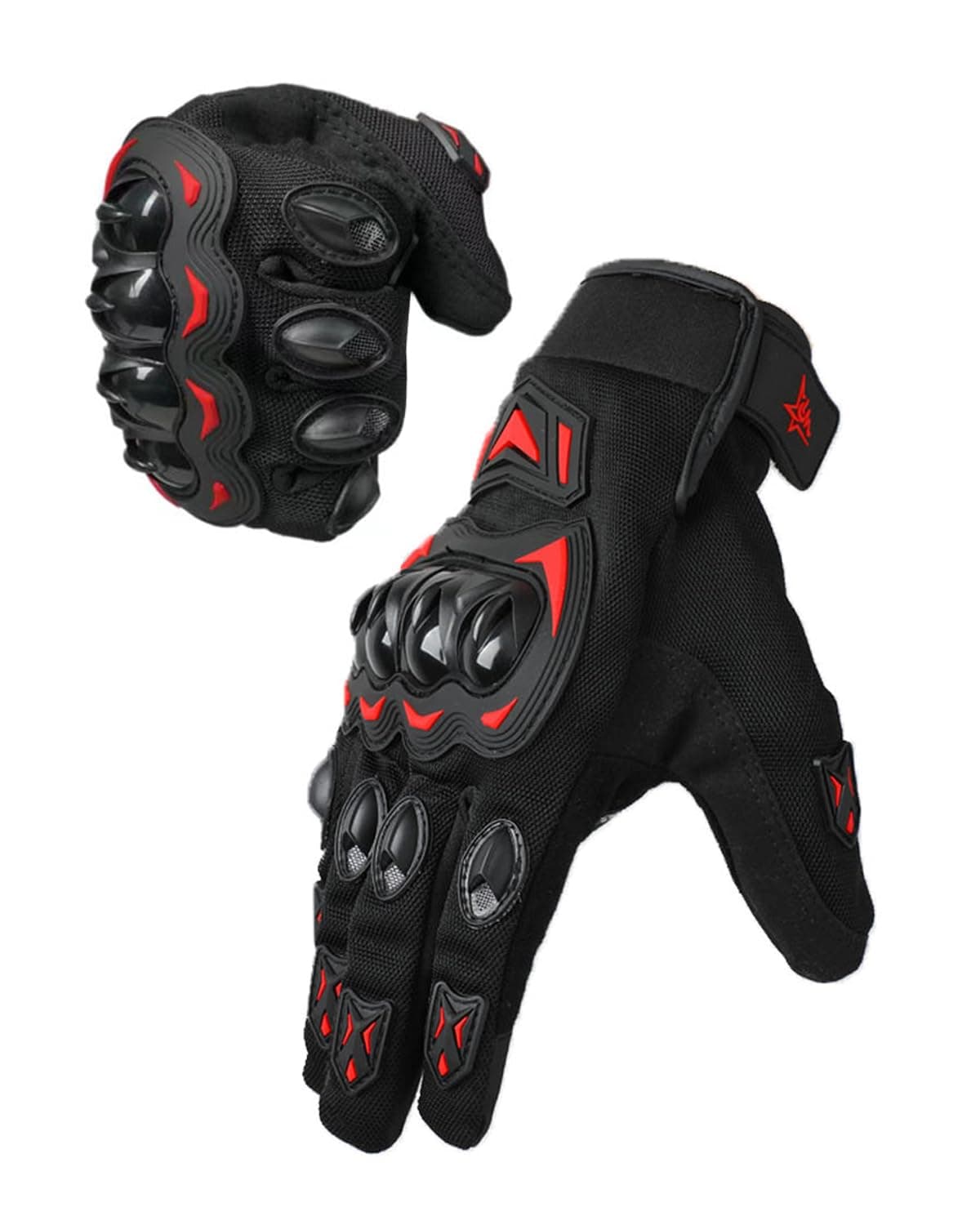 Touchscreen Motorcycle Gloves - Anti-Slip Hard Knuckle Riding Gloves