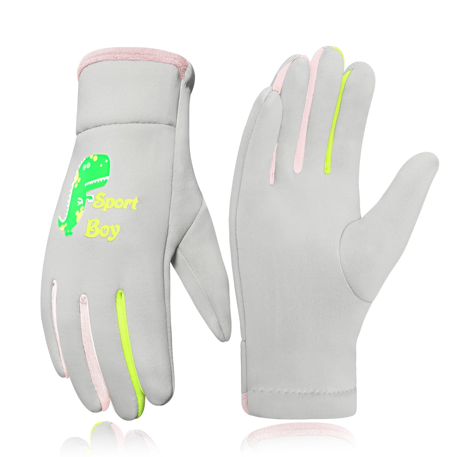 RIGWARL Kids Winter Fleece Gloves for Boys & Girls, Water Repellent & Lightweight