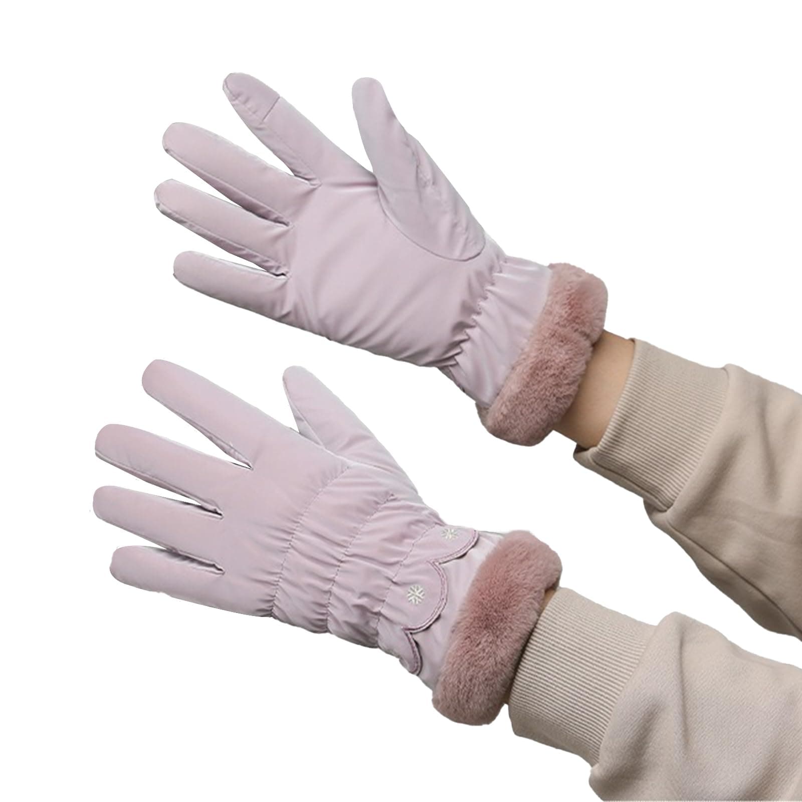 RIGWARL Women's Winter Touchscreen Gloves, Warm Velvet Lining (Purple)
