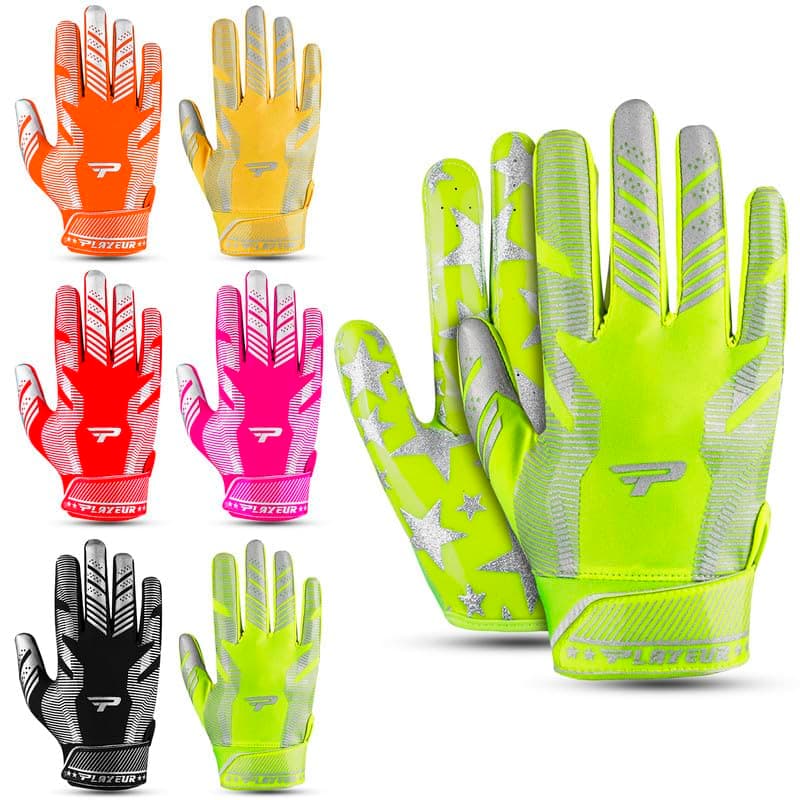 Sticky Receiver Gloves for Youth Boys 8-12 - Durable Grip, Stretch Fit, Vibrant Colors
