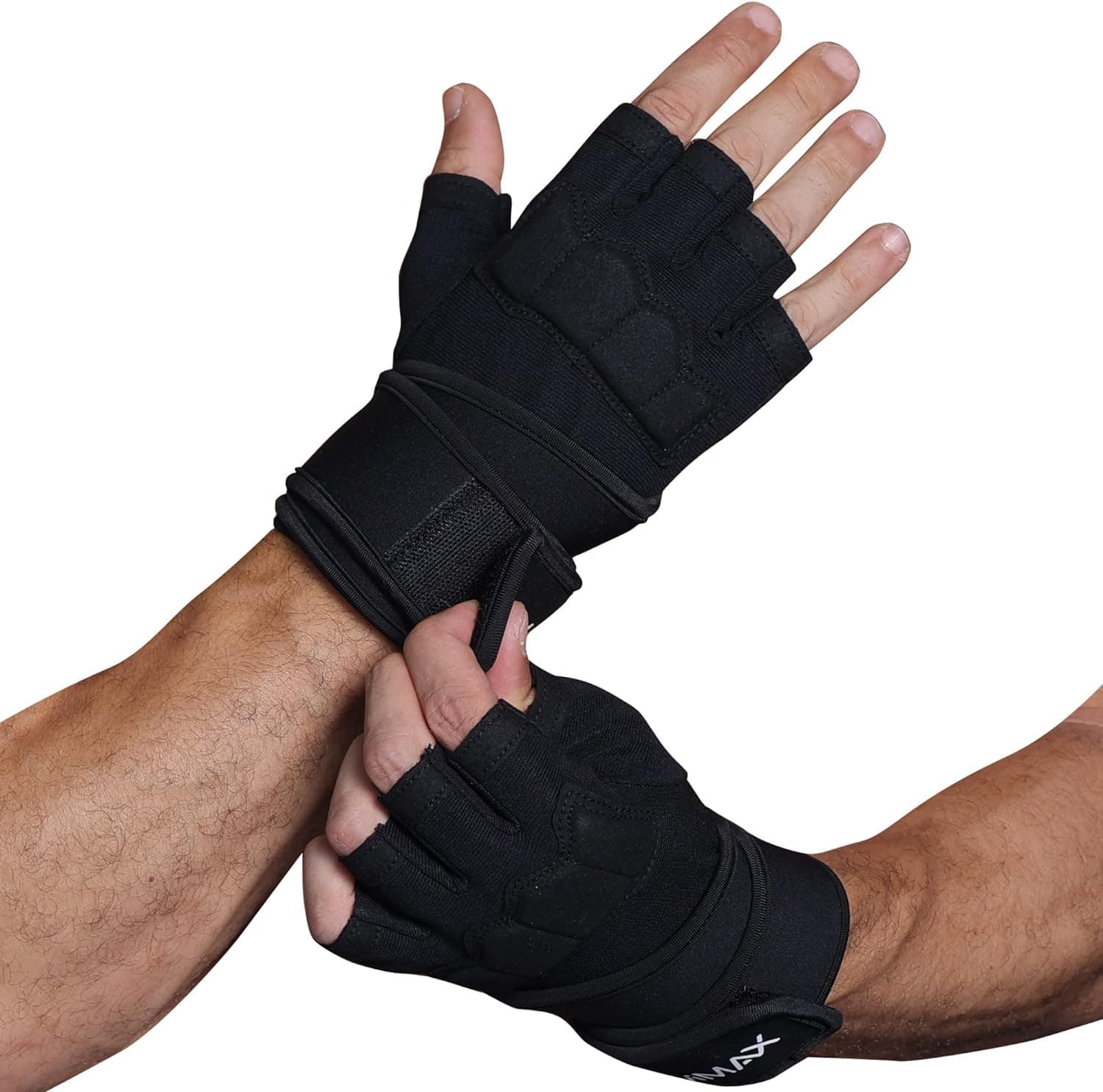 Men's Workout Gloves - Gym Weight Lifting Padded With Wrist Support & Silicone Grip