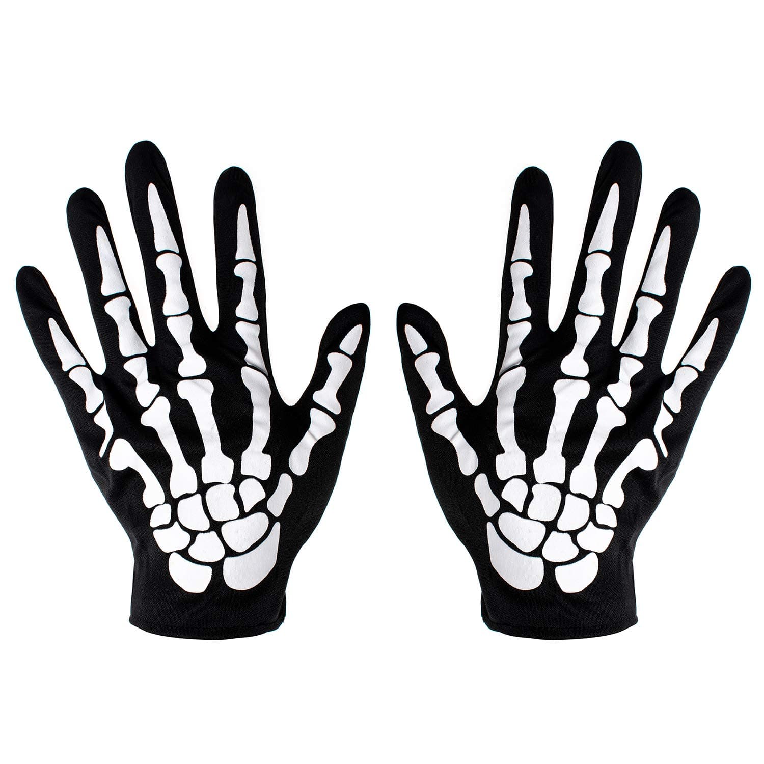 Joy Join Skeleton Gloves for Halloween Costumes Black