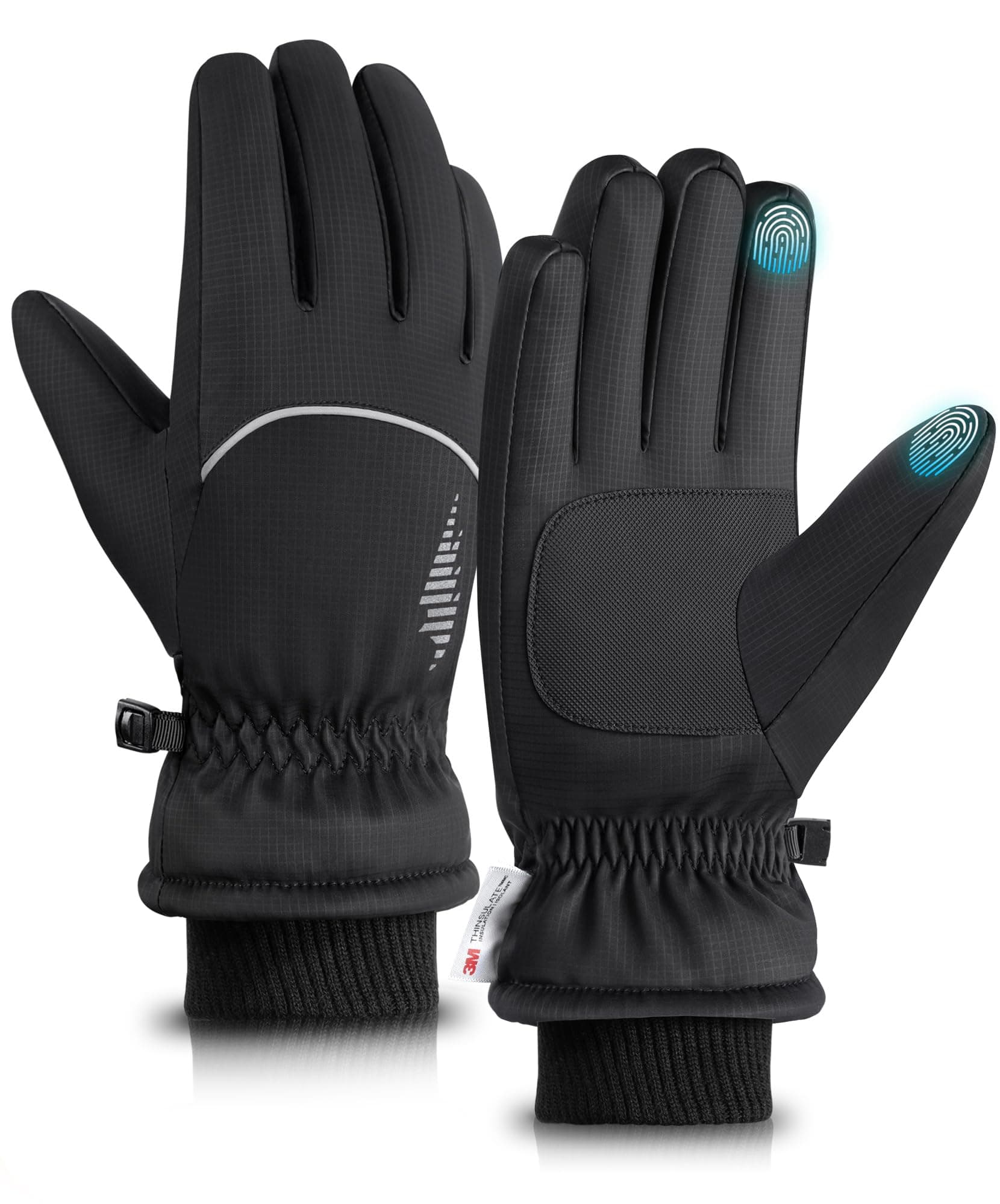 RivMount Winter Gloves - Thermal, Waterproof, Touchscreen for Men & Women