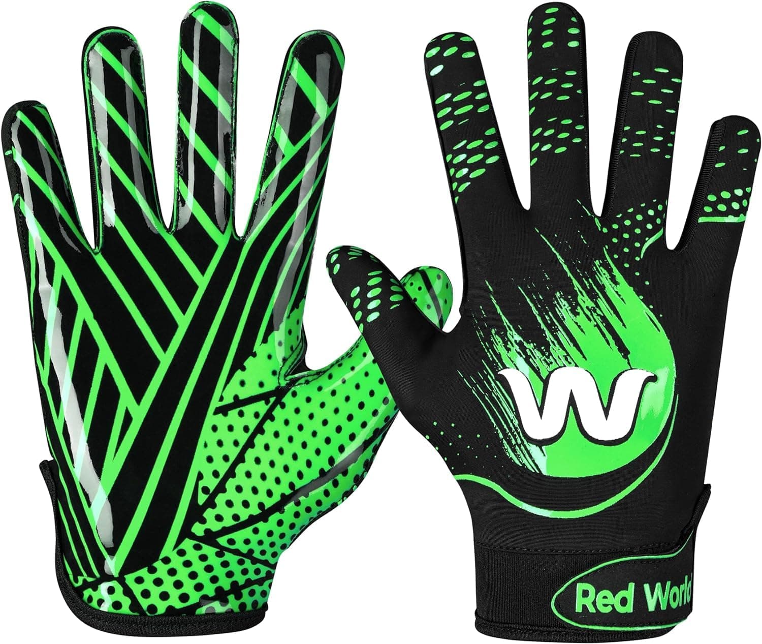 RED WORLD Sticky Football Gloves for Youth and Adults