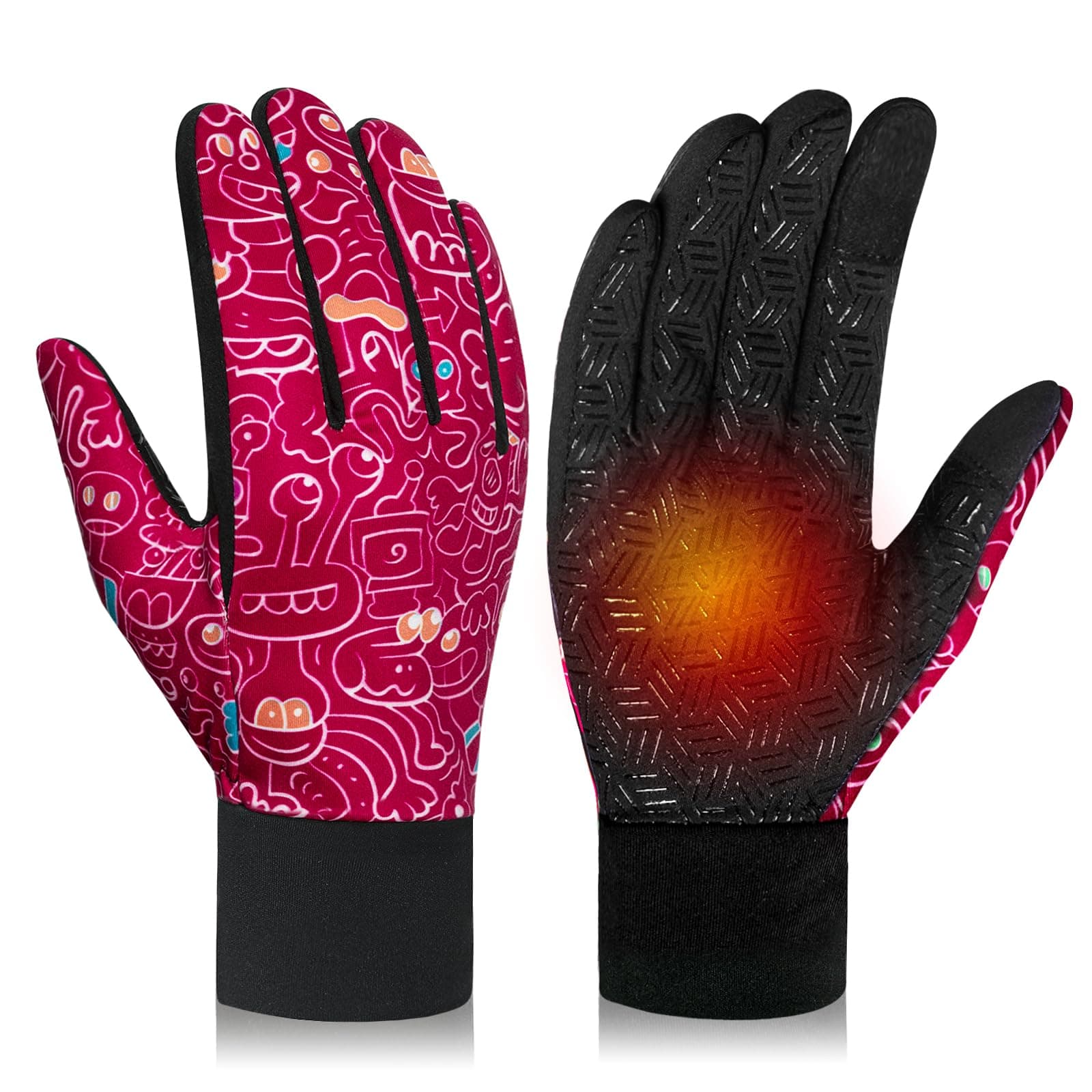 RIGWARL Upgraded Wool Winter Gloves, Touch Screen Compatible, Waterproof, Perfect Gifts for Men and Women
