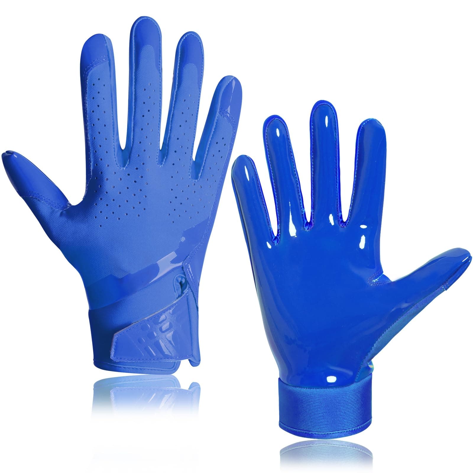RIGWARL Breathable Lightweight Blue Football Gloves for Men