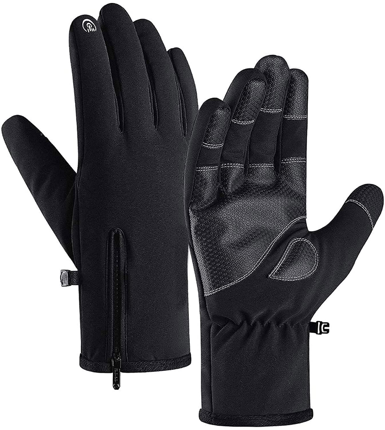 Jeniulet Men's 100% Waterproof Winter Gloves -30℉ Warm Windproof Touch Screen