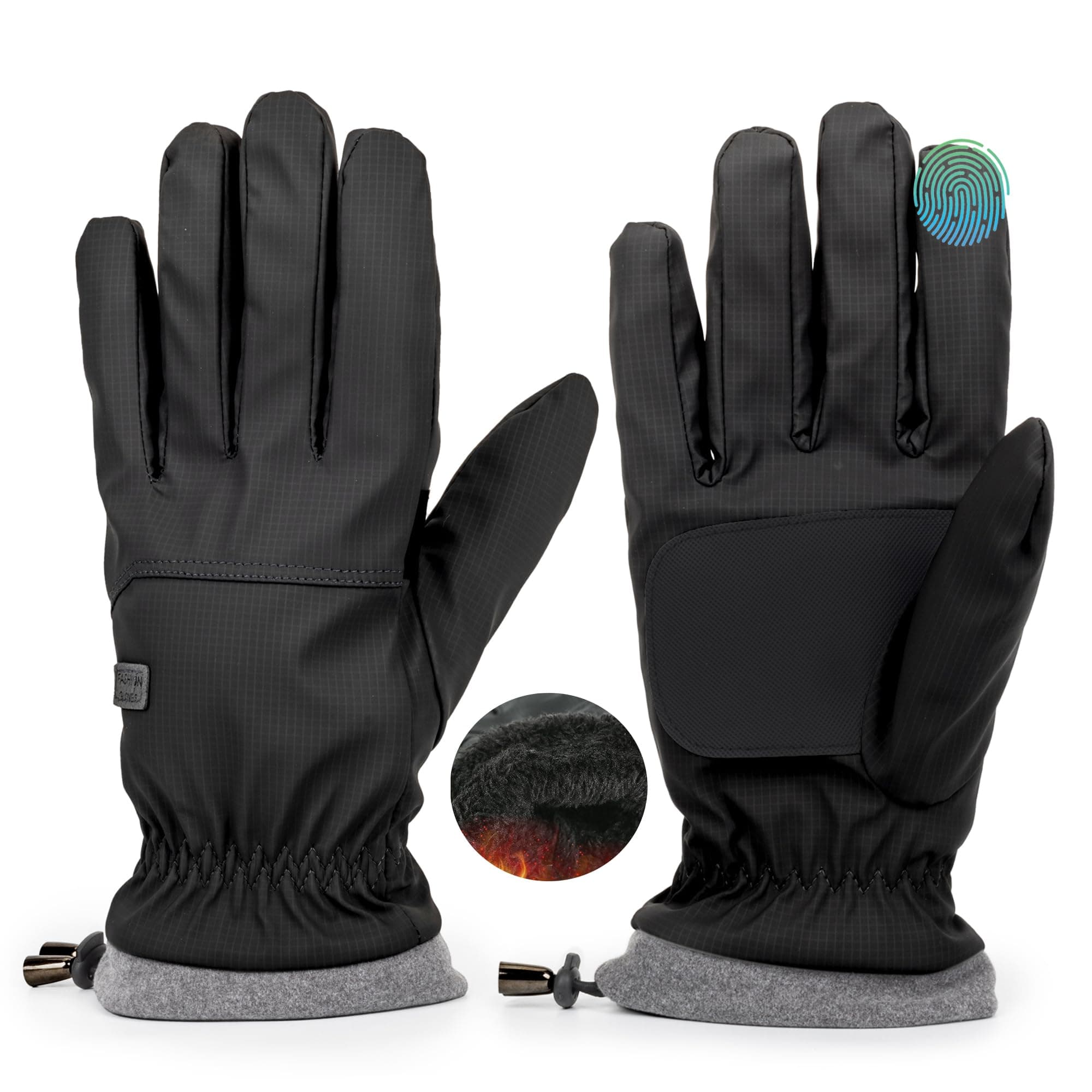 Warm Water-Repellent Winter Ski Gloves for Men & Women Anti-Slip Touchscreen Cold Weather Gloves