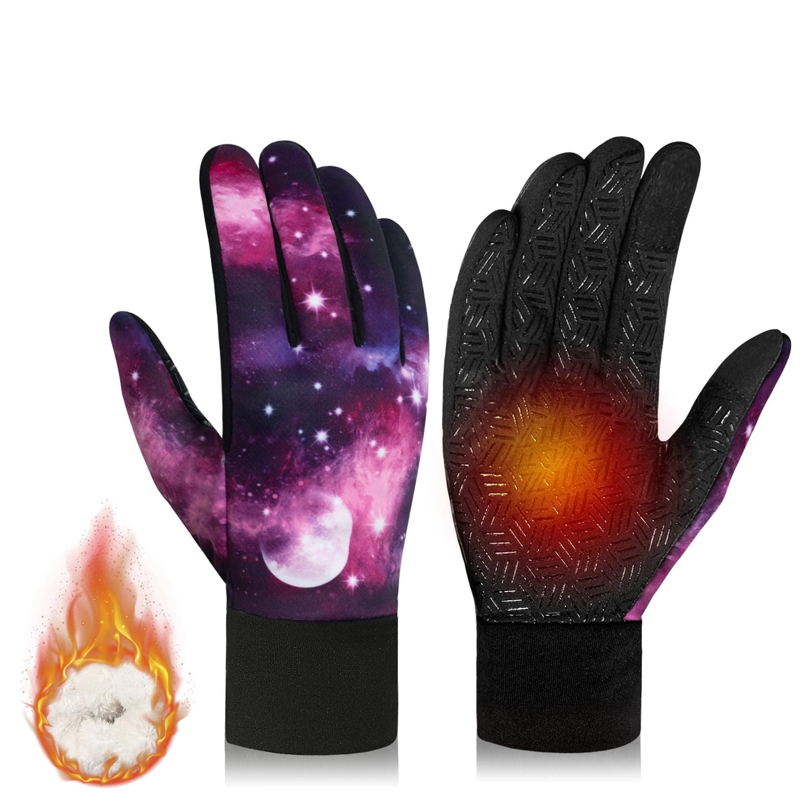 RIGWARL Upgraded Wool Winter Gloves, Touch Screen Compatible, Waterproof for Men and Women