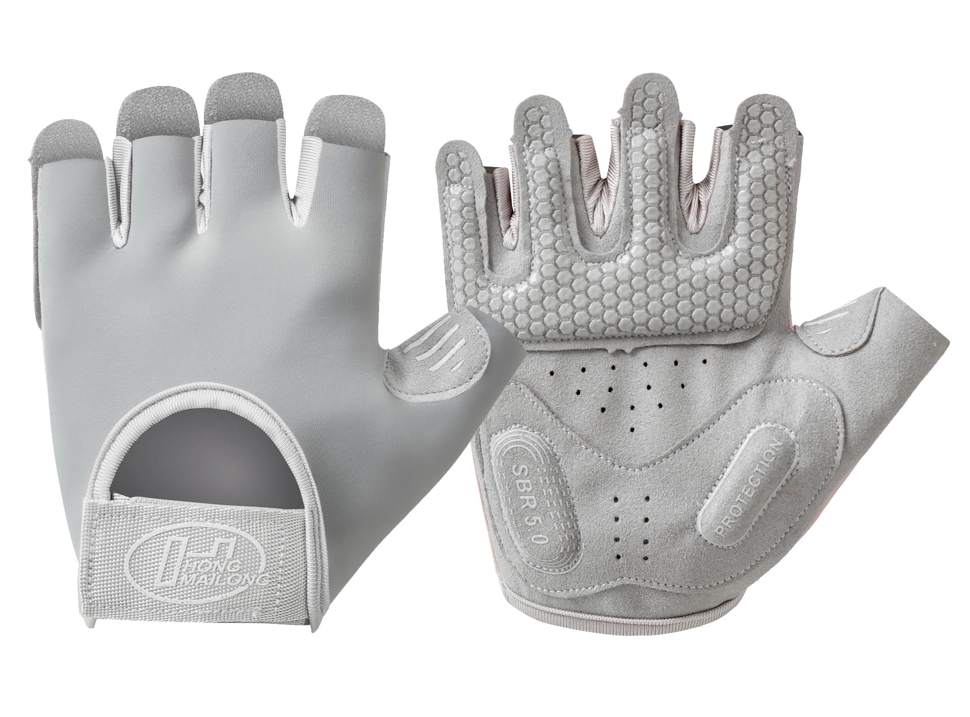 Anti-Slip Fingerless Workout Gloves for Men & Women, Great for Weightlifting