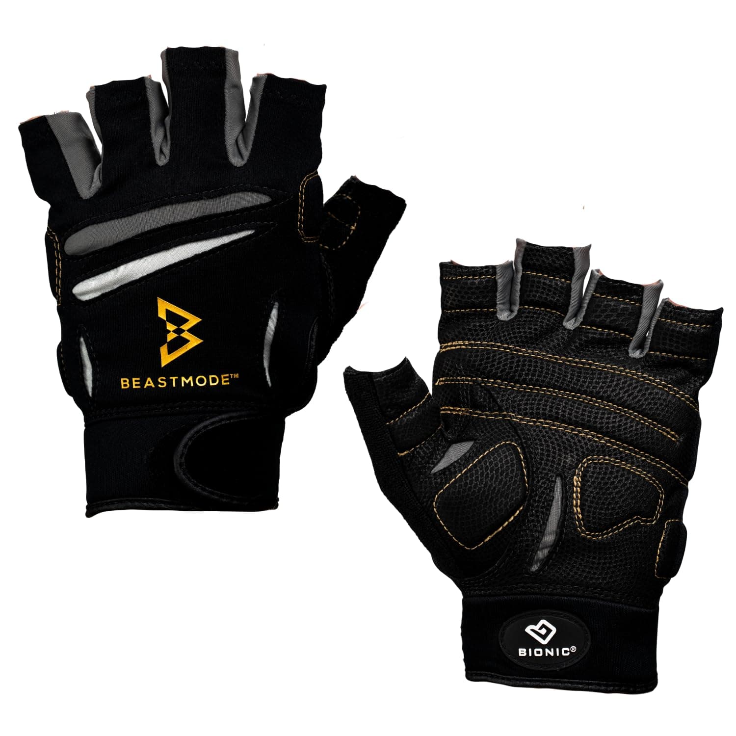 Bionic Men's Beastmode Half-Finger Gloves for Gym Workout