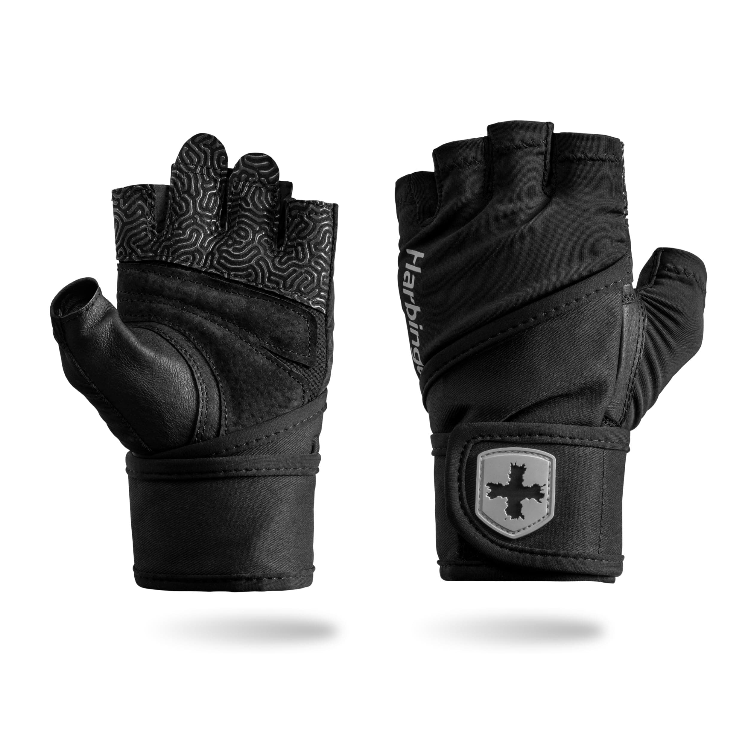 Harbinger Pro Wristwrap Gloves 3.0 for Weightlifting & Fitness Training