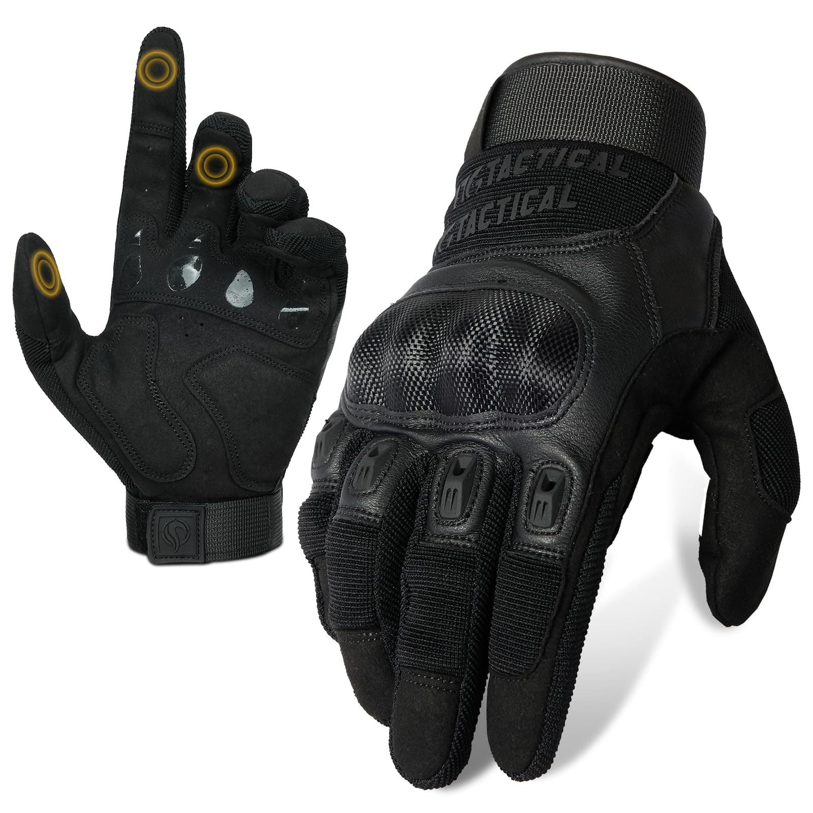 Men's Motorcycle Gloves with Touchscreen Compatibility Soft Palm Pads