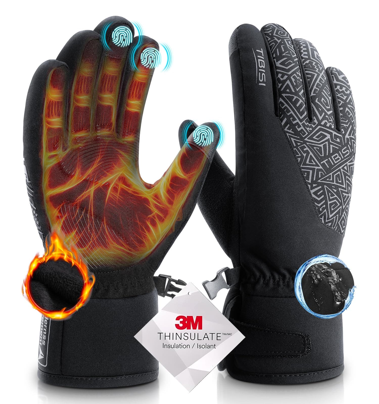 Benirap Winter Touchscreen Gloves: Windproof & Thermal for Men & Women
