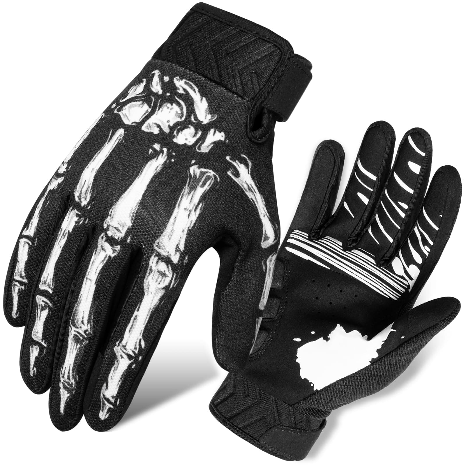 Skull Skeleton Gloves for Men and Women: Touchscreen Breathable Cycling Gloves